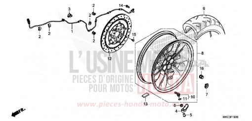 ROUE ARRIERE GL1800DAJ de 2018
